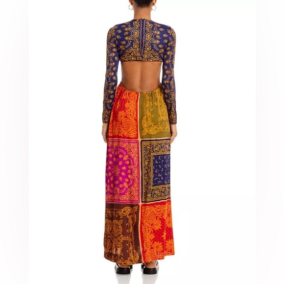 Farm Rio Bandana Dream Cut Out Maxi Dress Size XL - Picture 9 of 13